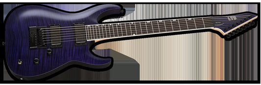 ESP LTD SH 7 EverTune Brian (Head) Welch Signature Series 7 Strings Electric Guitar in See Thru Purple