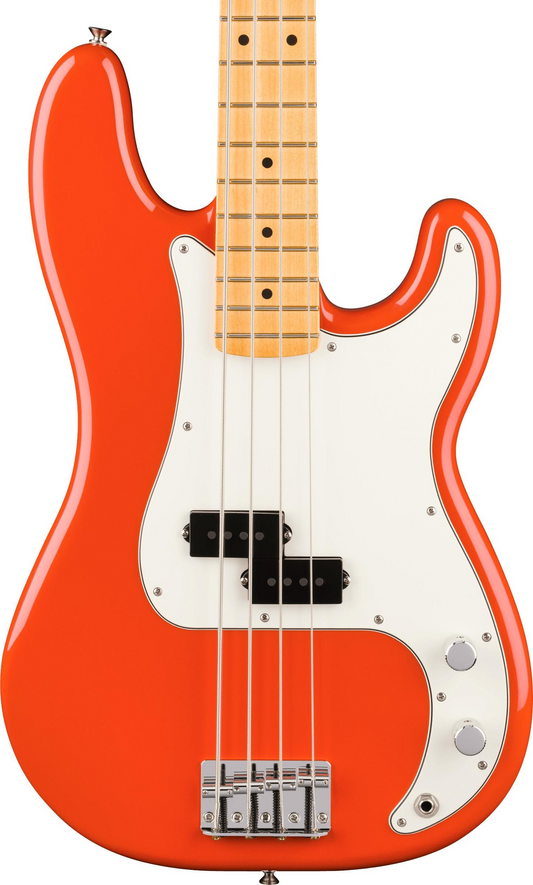 Fender Player II Precision Bass Guitar, Maple Fingerboard in Rallye Orange