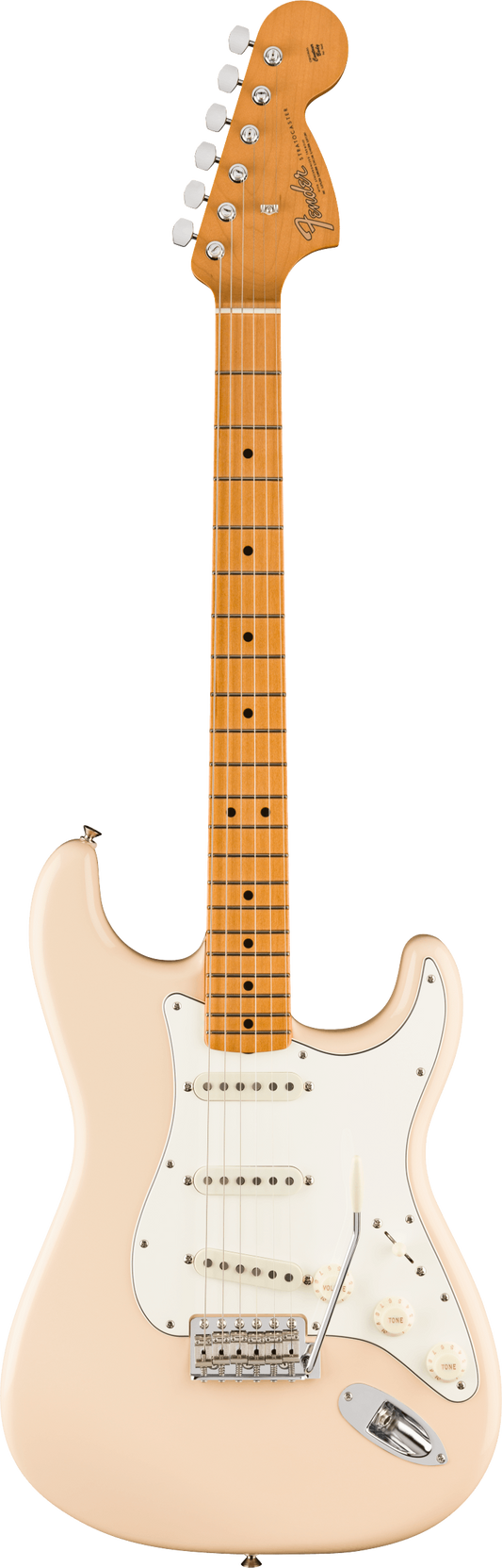 Fender Vintera III Late '60s Stratocaster Electric Guitar, Maple Fingerboard in Olympic White
