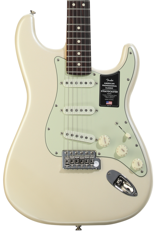 Fender Limited Edition American Pro Classic Stratocaster, Rosewood Fingerboard in Olympic Pearl