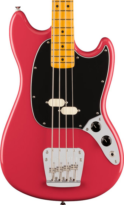 Fender American Professional Classic Mustang Bass, Maple Fingerboard in Faded Dakota Red