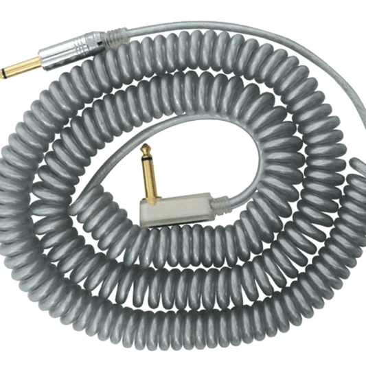 VOX VCC 9m Vintage Coiled Guitar Cable in Silver
