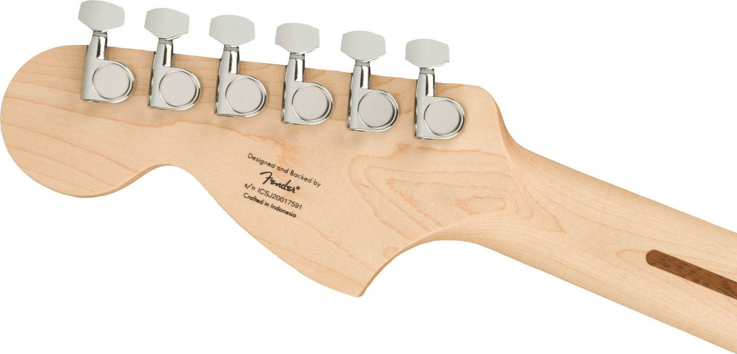 Squier Affinity Series Stratocaster, Maple Fingerboard, White Pickguard in Black
