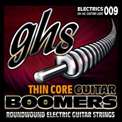 GHS TC GBCL Thin Core Boomers Electric Guitar Strings Custom Light 9-46 Gauge