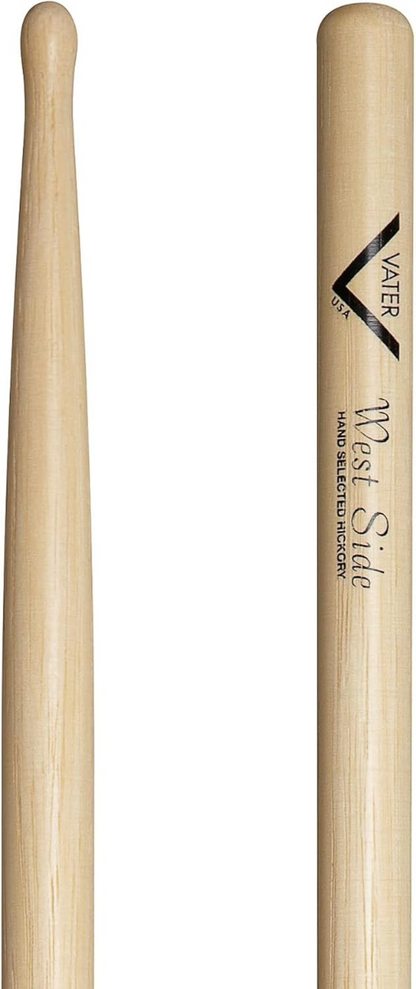 Vater VHWS West Side Ameican Hickory Wood Tip Drum Sticks (Pair)