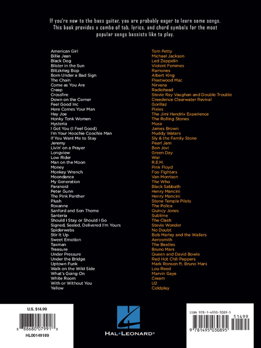 First 50 Songs You Should Play on Bass