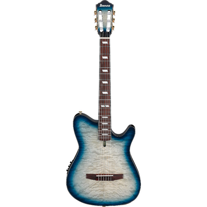 Ibanez FRH20QMN Electric Nylon String in Cosmic Blue Starburst Low Gloss