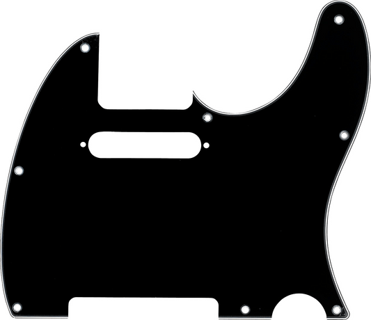 Fender 8 Hole Mount Multi-Ply Telecaster Pickguard in 3 Ply Black