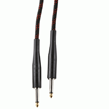 Armour GW20R 20 Foot Guitar Lead in Woven Red Stripe