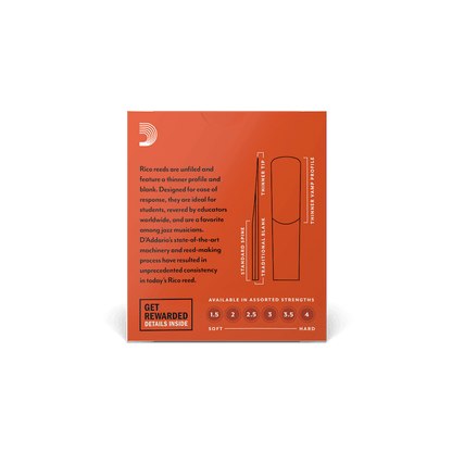 Rico By D'Addario Strength 3.0 10 Pack Alto Saxophone Reeds
