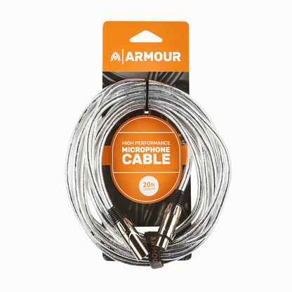 Armour CCP20S 20FT High Performance Microphone Cable in Transparent Silver