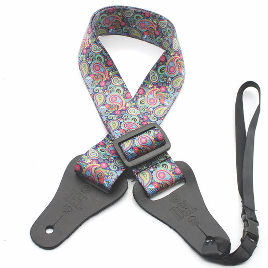 DSL 38UKPOLY Series Ukulele Weaving 38mm Strap in Paisley Purple