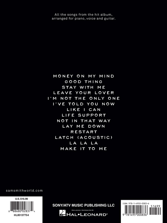 Sam Smith In the Lonely Hour PVG