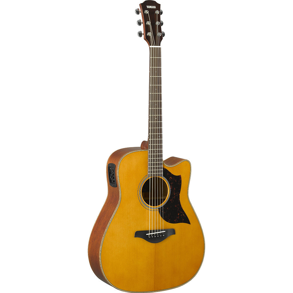 Yamaha A1M Dreadnaught Acoustic Electric Guitar in Vintage Natural