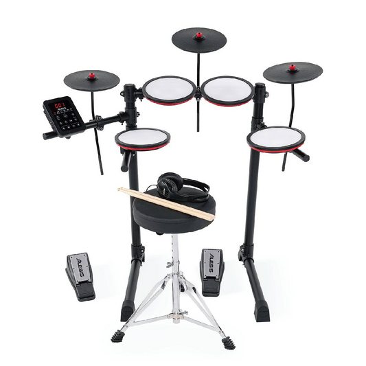 Alesis TURBOMAX All-In-One 7-Piece Electronic Drum Kit with Mesh Heads & Bluetooth