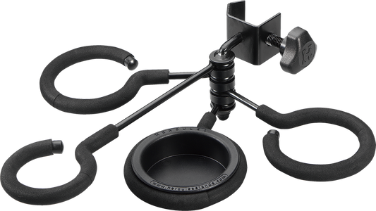 Hercules HA100 Mute Holder Clamps to Mic Stand