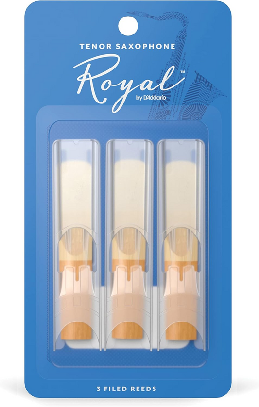 Royal By D'Addario Tenor Saxophone Reeds Strength 3.0 3 Pack