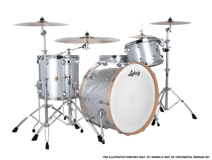 Ludwig Continental Pro Beat Plus 4-Piece Shell Pack (13T, 16FT, 24BD +14S) in Silver Sparkle