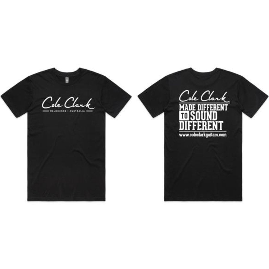 COLE CLARK SIGNATURE TEE Medium Size in BLACK