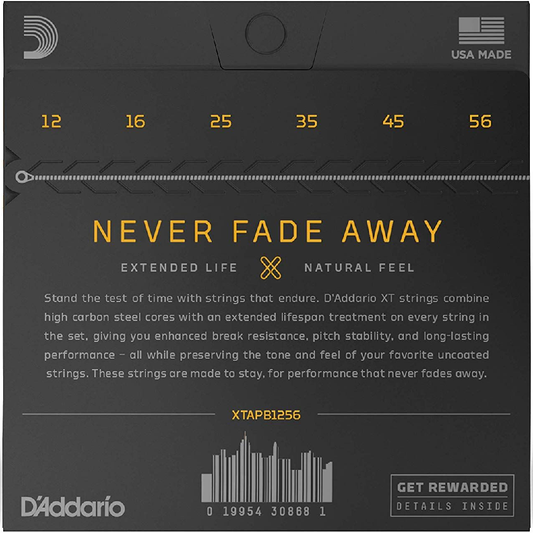 D'Addario XT Phosphor Bronze Acoustic Guitar Strings Light Top Medium Bottom 12-56 Gauge
