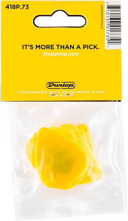 Jim Dunlop Tortex Standard Guitar Picks .73mm 12 Pack in Yellow