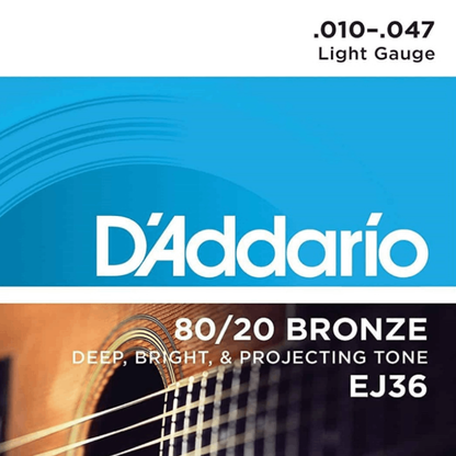 DAddario  EJ36 12 String  Bronze Light Acoustic Guitar Strings