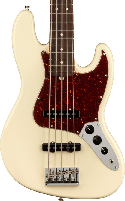 Fender American Professional II Jazz Bass V, Rosewood Fingerboard in Olympic White