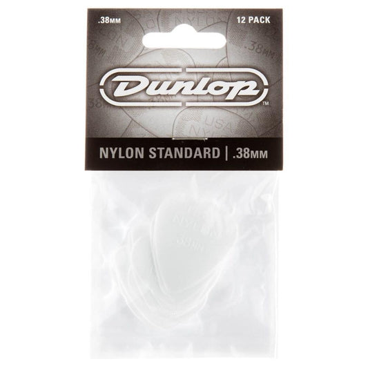 Jim Dunlop Nylon Standard Guitar Picks .38mm 12 Pack in White