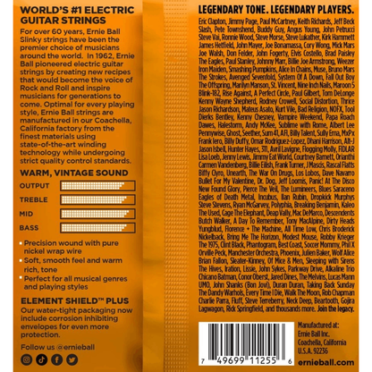 Ernie Ball Hybrid Slinky Classic Rock N Roll Pure Nickel Electric Guitar Strings 3 Pack 9-46 Gauge