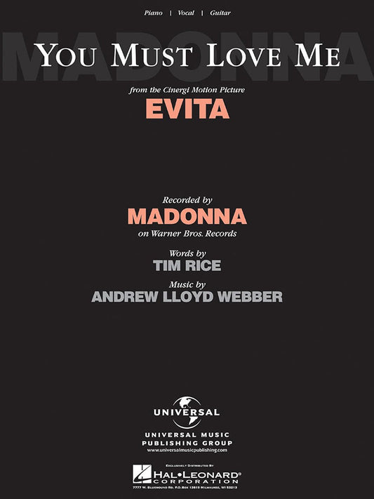 You Must Love Me From Evita PVG S/S