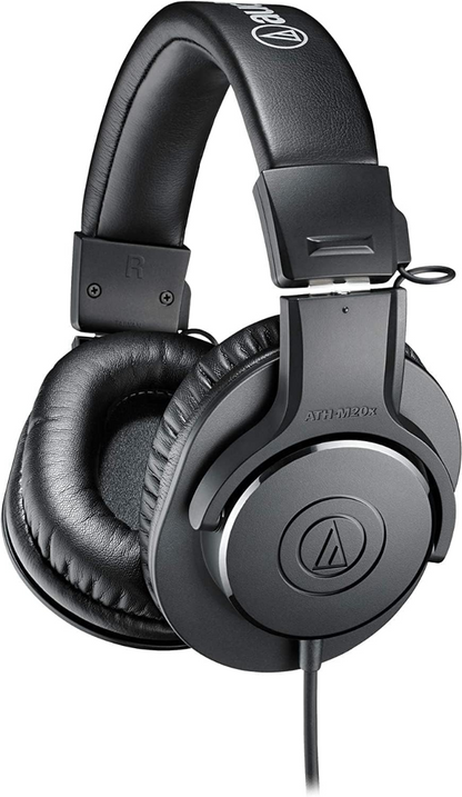 Audio Technica ATH-M20x Professional Studio Closed-back Monitoring Headphones in Black