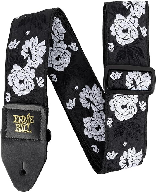 Ernie Ball Classic Jacquard Guitar Or Bass Strap in Vanilla Rose