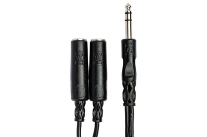 Hosa YPP-118 1/4" TRS to Dual 1/4" TRSF Y Cable (YPP118)