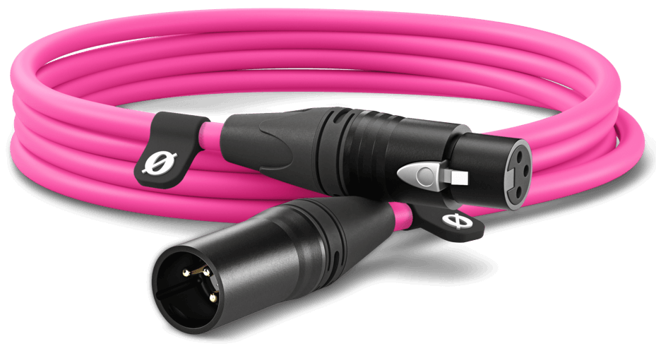 RODE XLR3  3m Premium XLR Cable in Pink