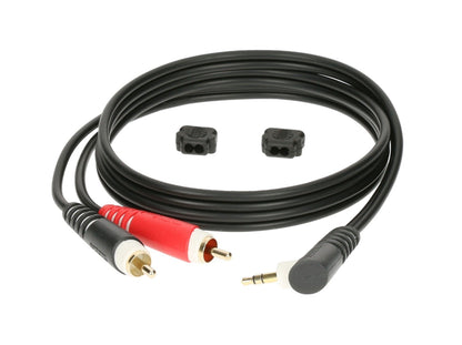 Klotz AY7A0300 3m Angled Y Cable TRS 3.5mm To 2xRCA