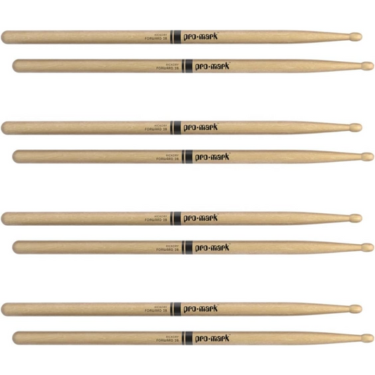 ProMark Forward 2B Hickory Wood Tip Drumsticks 4 Pairs