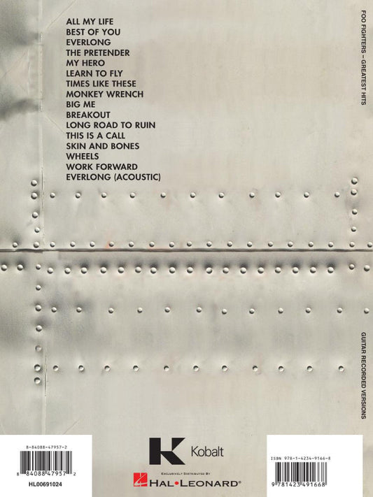 Foo Fighters Greatest Hits Recorded Version Guitar Tab