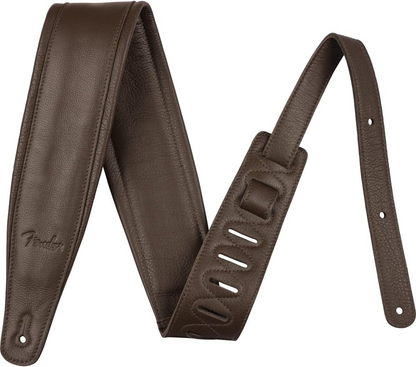 Fender 3.5" Premium Leather Strap in Brown