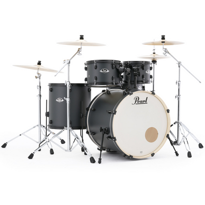Pearl Export Limited 5-Piece Fusion Plus Drum Kit in  Graphite Slate with Black Hardware