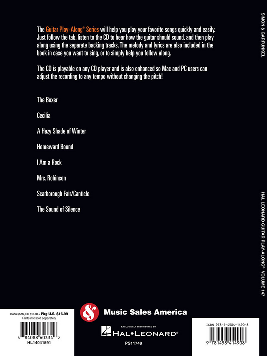 Simon & Garfunkel Guitar Play Along Volume 147 Tab