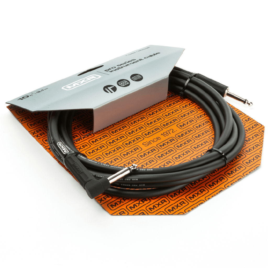 MXR 10 FT Pro Series Straight to Right Angle Instrument Cable