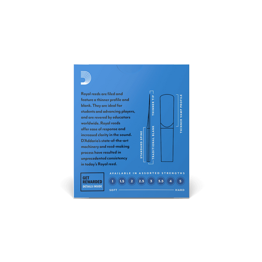 Royal By D'Addario Strength 1.5 10 Pack Bb Clarinet Reeds