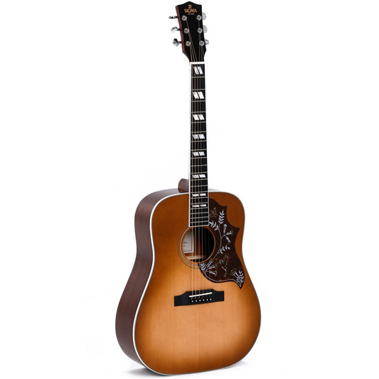 Sigma DM-SG5 Square Shoulder Electric Acoustic Guitar in Heritage Cherry Sunburst