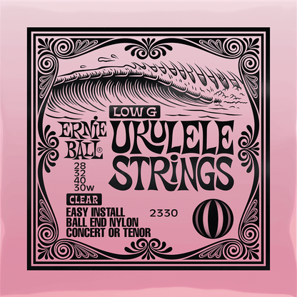 Ernie Ball Ukulele Ball End Nylon Strings Clear