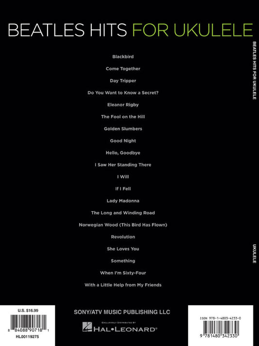 Beatles Hits Ukulele TAB