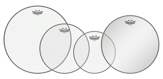Remo Clear Ambassador Drum Head Pro Pack with 14″ Hazy Snare Side Head