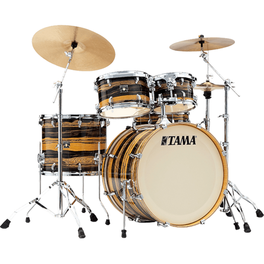 TAMA Superstar Classic CK52KRS Drum Maple 5 Piece Shell Pack in Natural Ebony Tiger Wrap