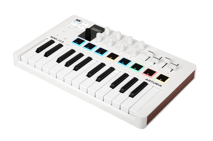 Arturia MiniLAB 3 Compact MIDI Keyboard & Pad Controller in White