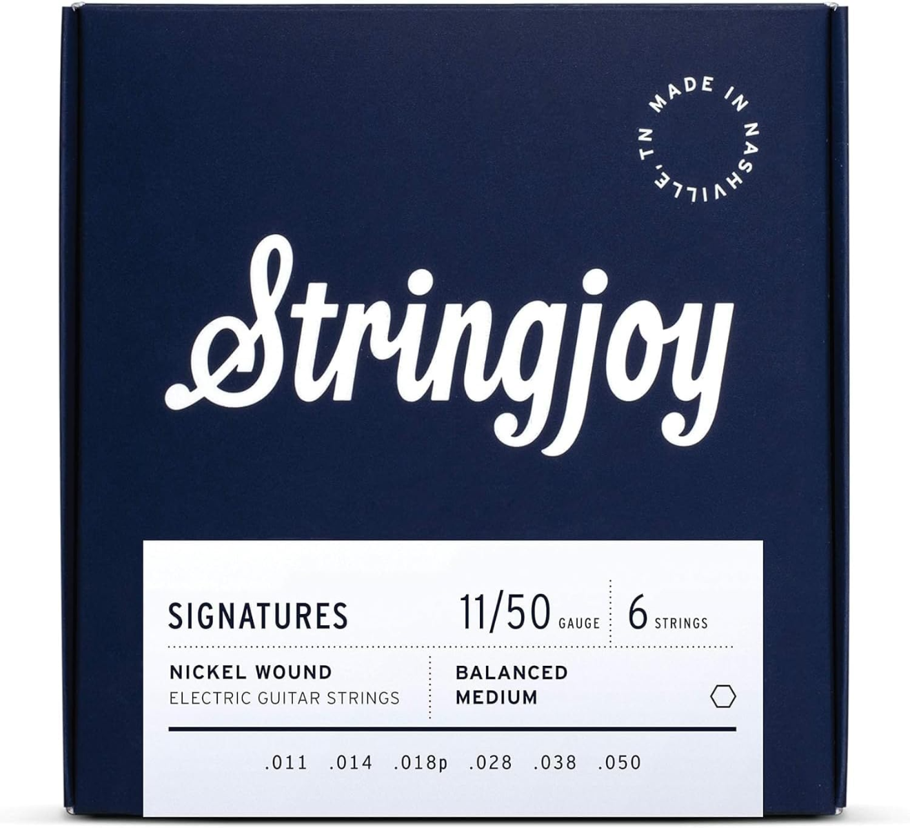 Stringjoy Signatures Nickel Wound Electric Guitar Strings Balanced Medium 11-50 Gauge