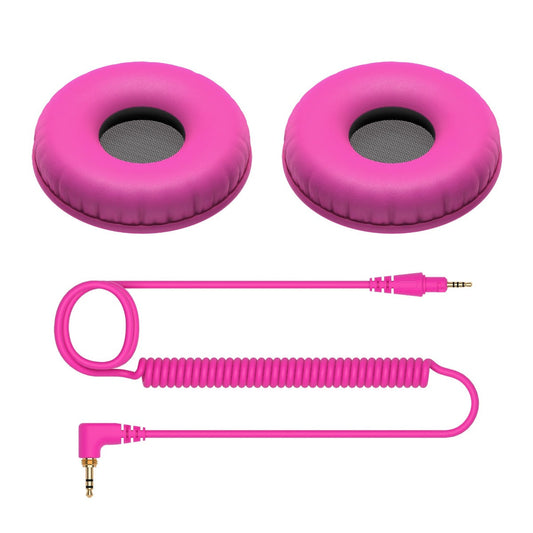 Pioneer DJ Coiled Cable And Ear Pads in Pink